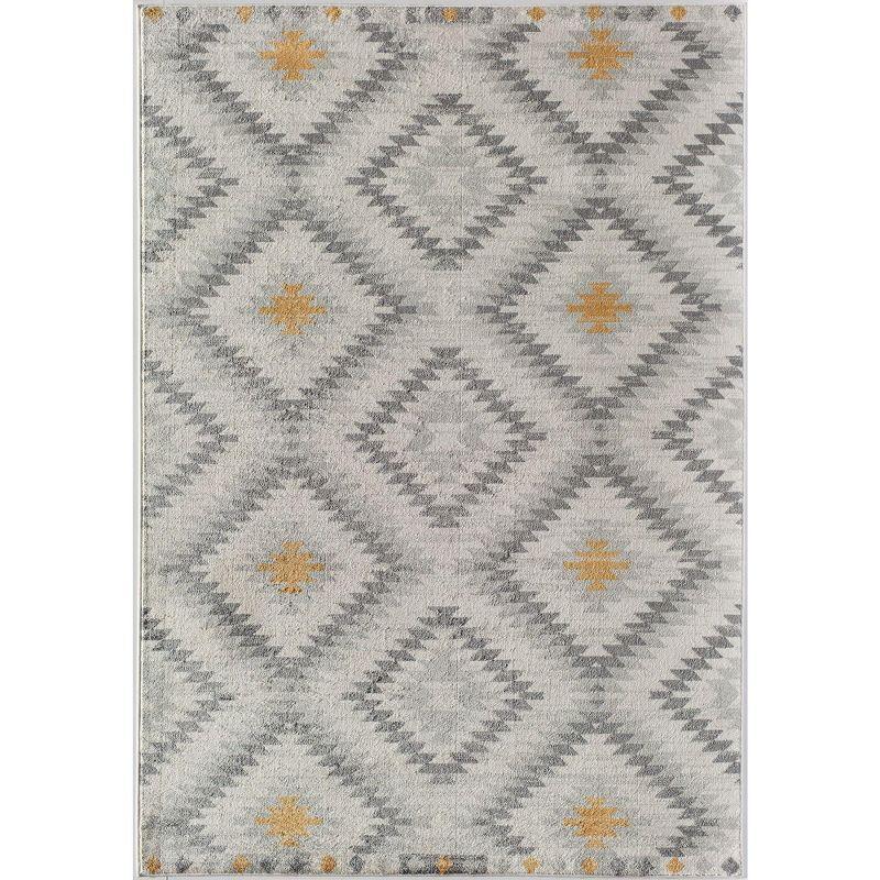 Bodrum Tribal Kilim Flame Area Rug