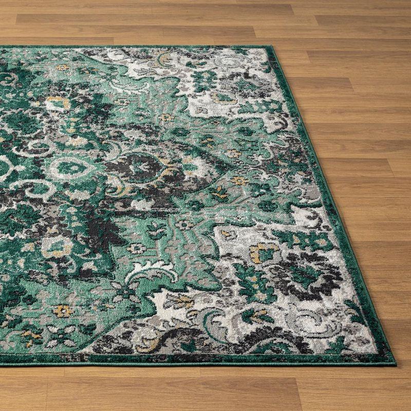 Luxe Weavers Moroccan Medallion Area Rug - Green 6x9