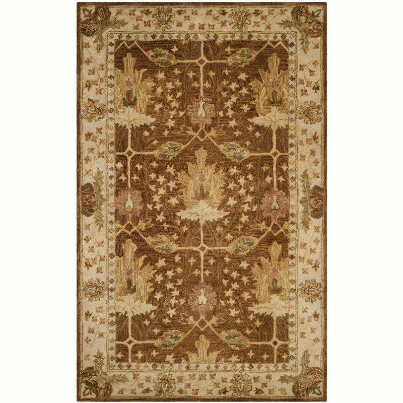 Antiquity AT840 Hand Tufted Indoor Area Rug - Brown/Beige - 5'x8' - Safavieh
