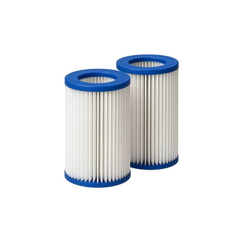 Nispira Pool Filter Replacement for Bestway Flowclear Hot Tubs Type II Cartridge Lay Z Spa Filter Pump 58094 530-800 Gal. | Pack of 2