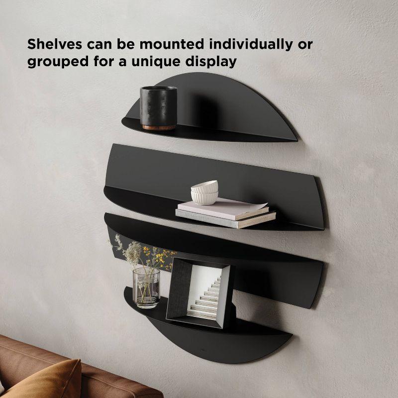 4 Piece Circle Metal Floating Shelf