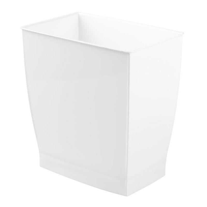 iDesign Mono BPA-Free Plastic Rectangular Waste Basket - 11.25" x 7.5" x 12", Gray