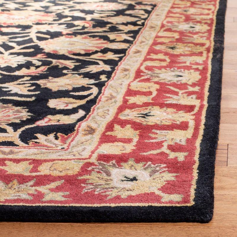 Heritage HG112 Handmade Runner Rug - 2'3"x8' - Black/Red - Safavieh