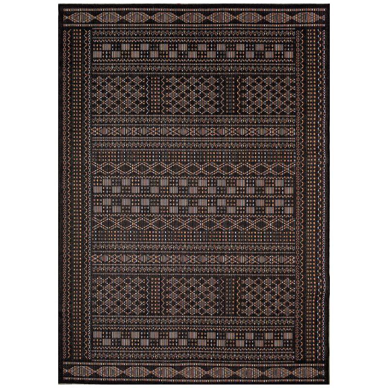 Midnight Rectangular Easy-Care Synthetic Area Rug