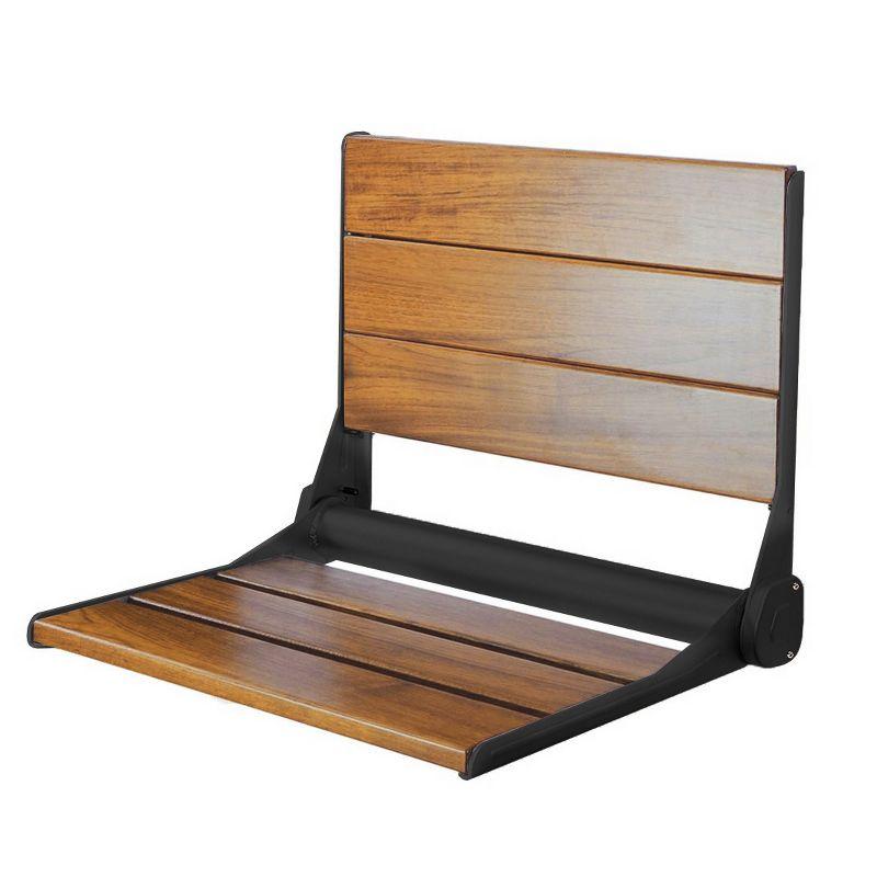 18" ADA Compliant Folding Teak Wood Shower Bench Seat