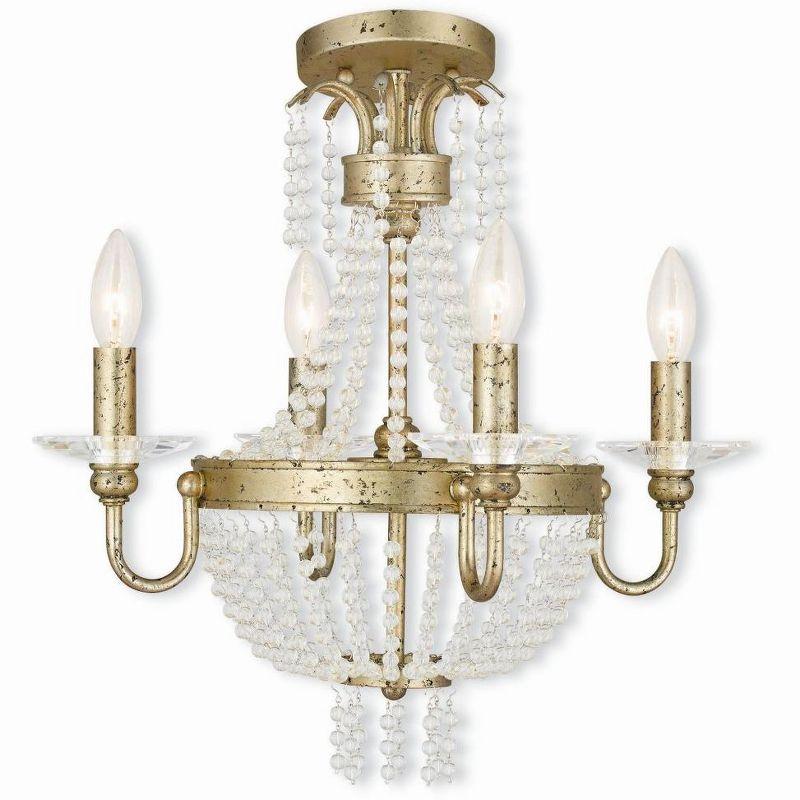 Livex Lighting Valentina 4 - Light Chandelier in  Winter Gold