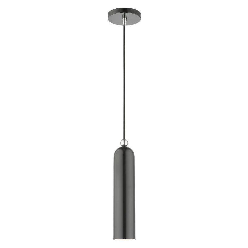 Scandinavian Chic Shiny Dark Gray Brass LED Pendant