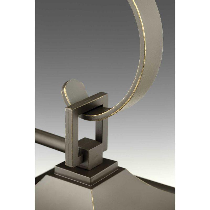 Progress Lighting Gibbes Street 3-Light Wall Lantern in Antique Bronze with Clear Beveled Glass Shade