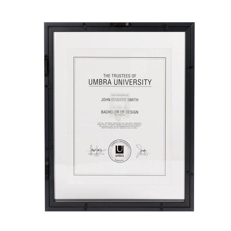 8.5" x 11" Matted to 11" x 14" Document Frame Black - Umbra