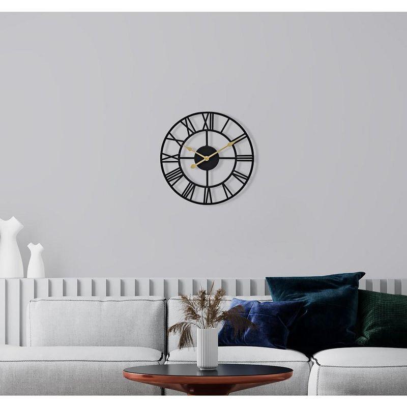 Sorbus Wall Clock for Living Room Decor - Roman Numeral Wall Clock for Kitchen - 12 inch Wall Clock Decorative