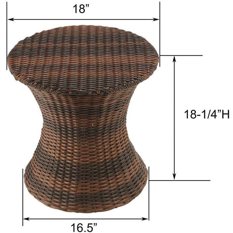 W Unlimited Romantic Outdoor Ottoman with Cushion