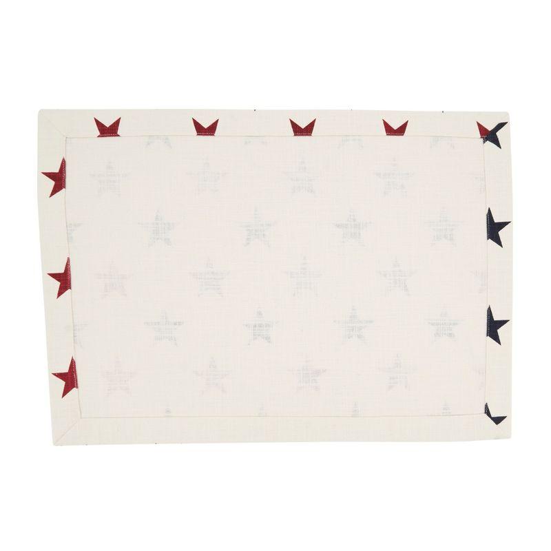 Americana Stars Off-White Cotton Placemats, Set of 4