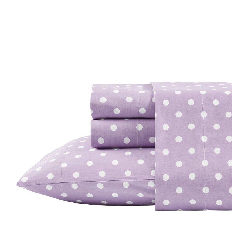 Intelligent Design Polka Dot Polka Dot Printed 100% Cotton Sheet Set