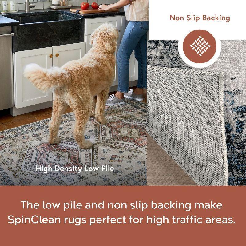 Nuloom Dali Abstract Pet Friendly Machine Washable Area Rug, 3' x 5', Blue Grey