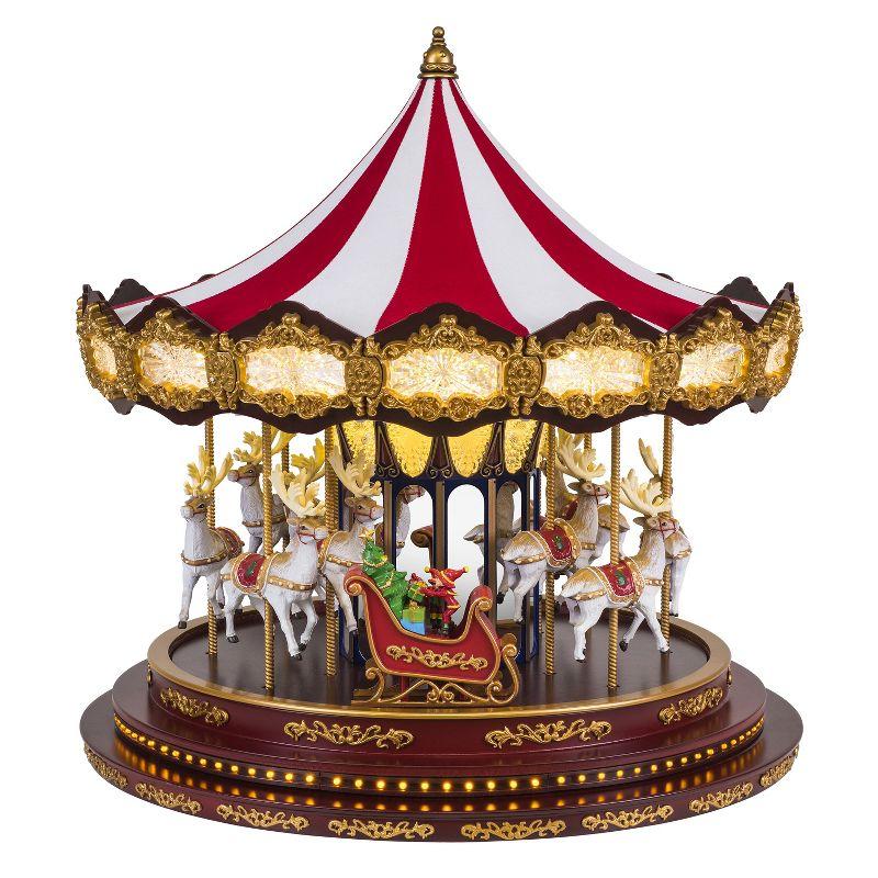 Mr. Christmas Animated LED Deluxe Christmas Carousel Musical Decoration