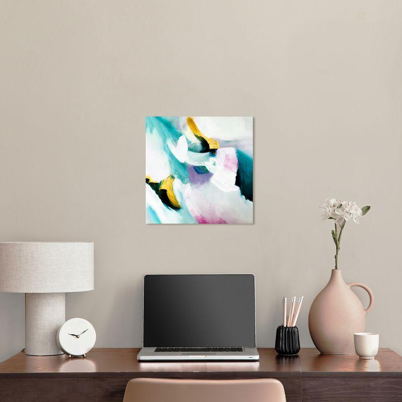 Art Remedy Still Violas Framed Blue Abstract 1 Piece Canvas Wall Art 56586 | Wayfair