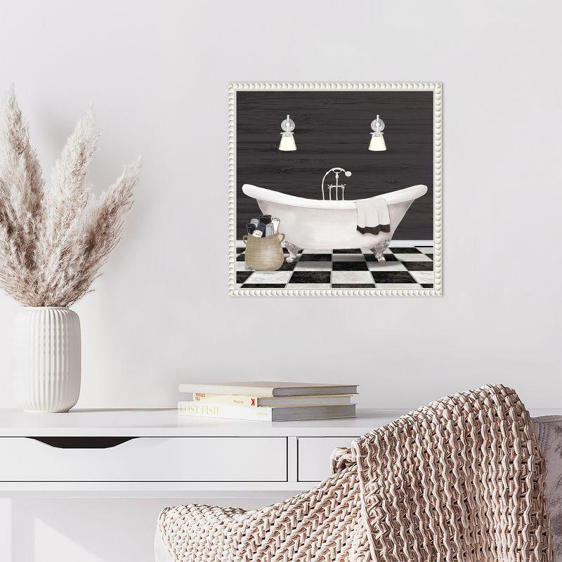 Amanti Art Modern Bathroom I by Elizabeth Medley Canvas Wall Art Print Framed 16 x 16-in.