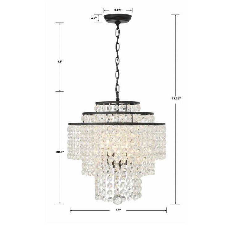 Crystorama Lighting Gabrielle 4 - Light Chandelier in  Matte Black