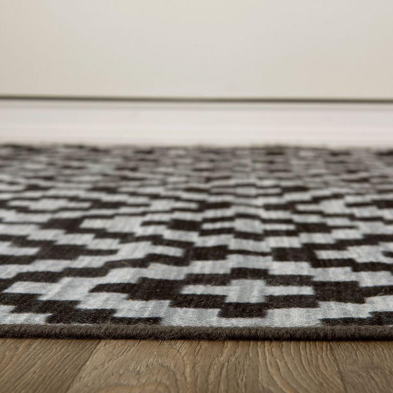 World Rug Gallery Contemporary Geometric Trellis Indoor/Outdoor Area Rug - GRAY 5' X 7'