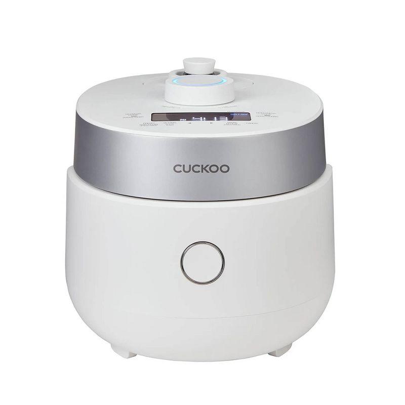 CUCKOO CRP-MHTR0309F 3-Cup (Uncooked) / 6-Cup (Cooked) Induction Heating Twin Pressure Rice Cooker & Warmer with Nonstick Inner Pot, 15 Menu Modes, 3 Voice Guide, Auto Clean (White)