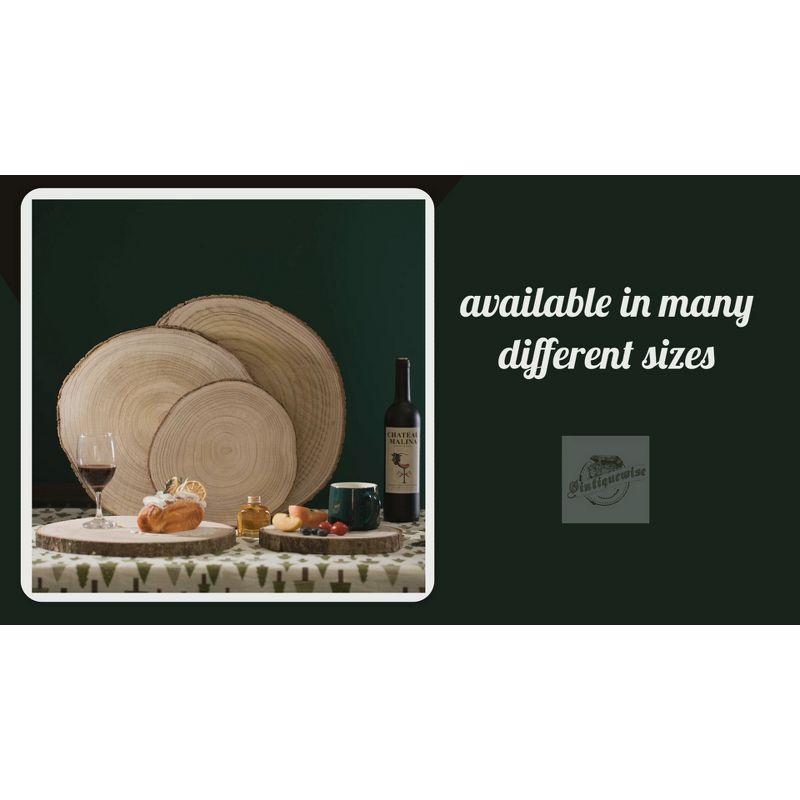 Vintiquewise Barky Natural Wood Slabs Rustic Ornament Slice Tray Table Charger -Approximately  12 Inch Dia