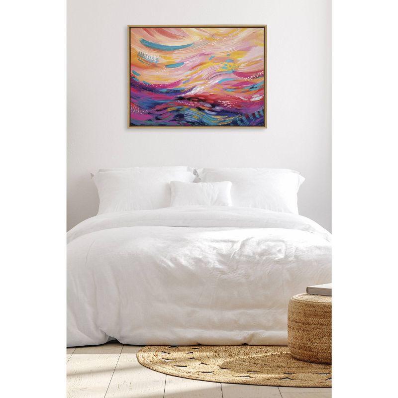 Sylvie Brush Strokes 90 by Jessi Raulet of Ettavee Framed Wall Canvas - Kate & Laurel All Things Decor