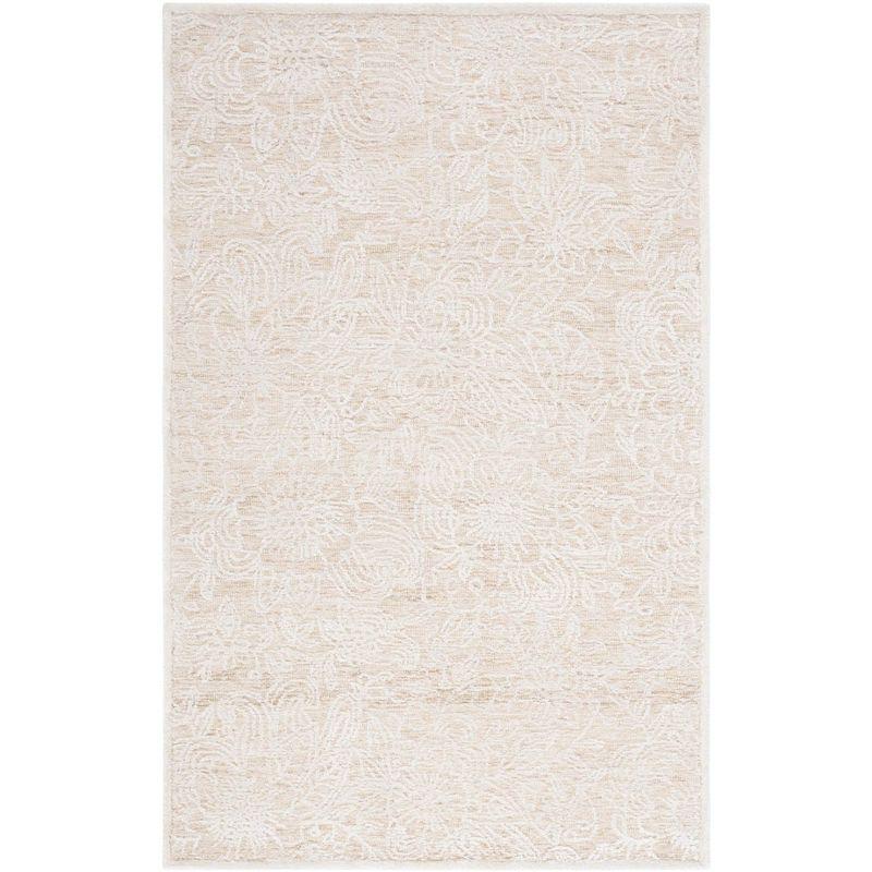 Charlton Home® Bathesda Hand Tufted 60% Wool, 20% Bamboo Silk, 20% Cotton With Cotton Backing Floral Rug