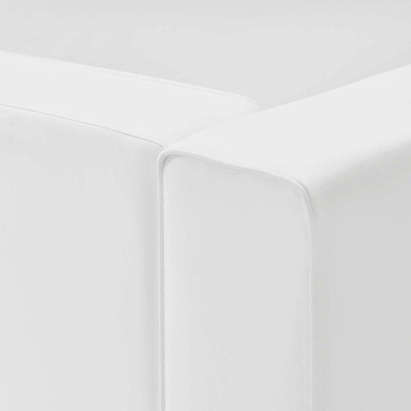 Mingle Vegan Leather Left Armchair White - Modway