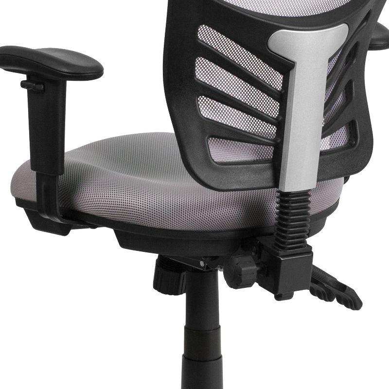 Flash Furniture Mid-Back Mesh Multifunction Executive Swivel Ergonomic Office Chair with Adjustable Arms