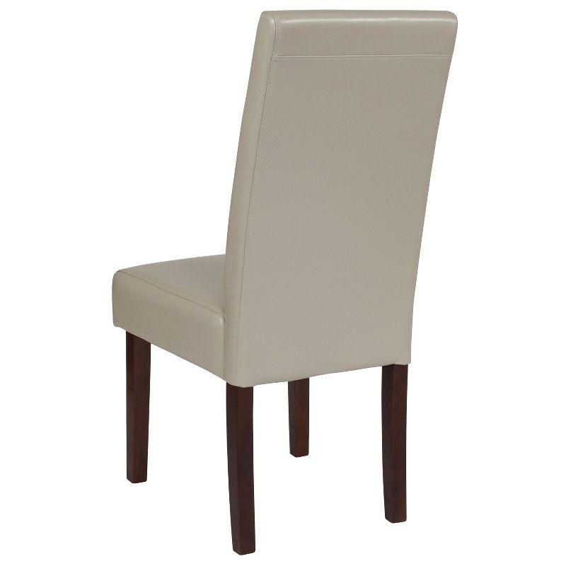 Flash Furniture Greenwich Series Upholstered Panel Back Mid-Century Parsons Dining Chairs