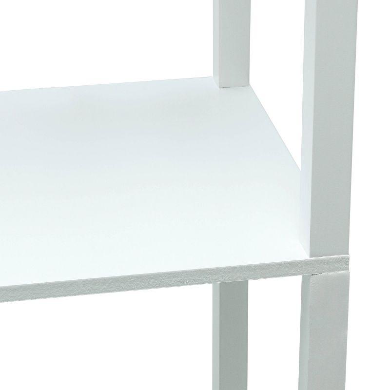 Creekwood Home Classix 62.5" 3-Tier Storage Floor Lamp with Charging Ports and Outlet White
