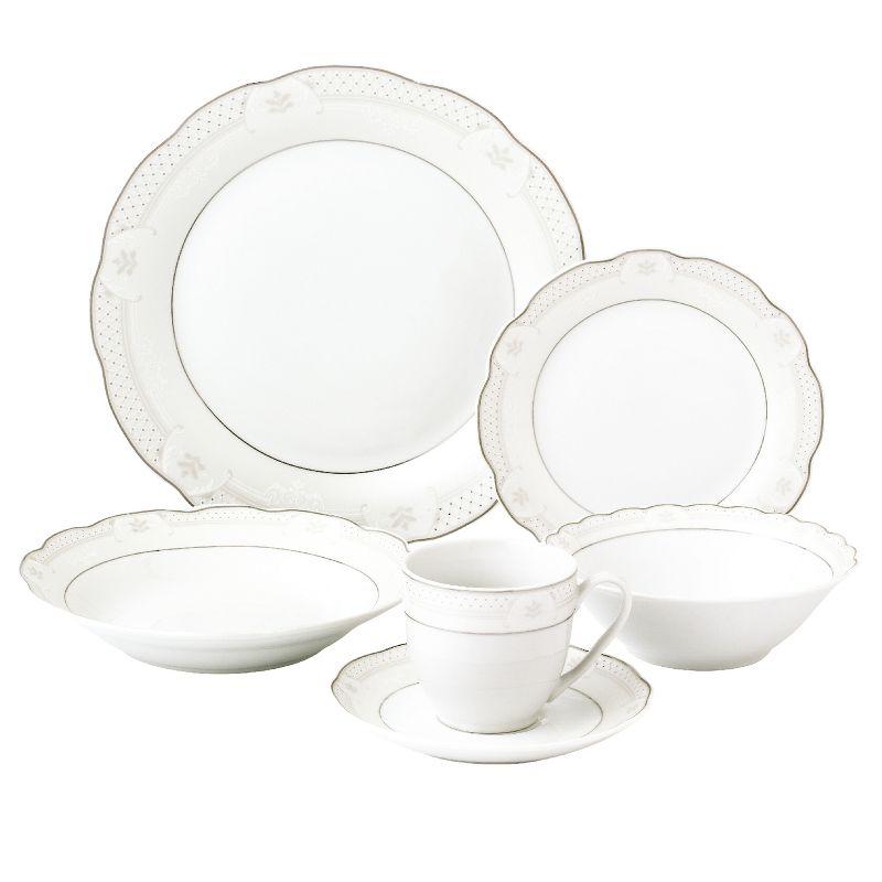 Atara 24 Piece Porcelain China Dinnerware Set - Service for 4