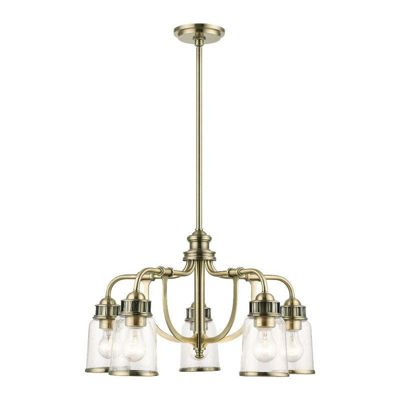 Livex Lighting Lawrenceville 5 - Light Chandelier in  Antique Brass