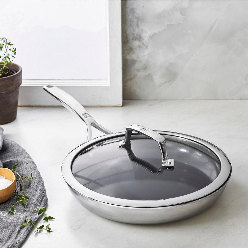 ZWILLING J.A. Henckels ZWILLING Energy Plus 10-inch Stainless Steel Ceramic Nonstick Fry Pan with Lid