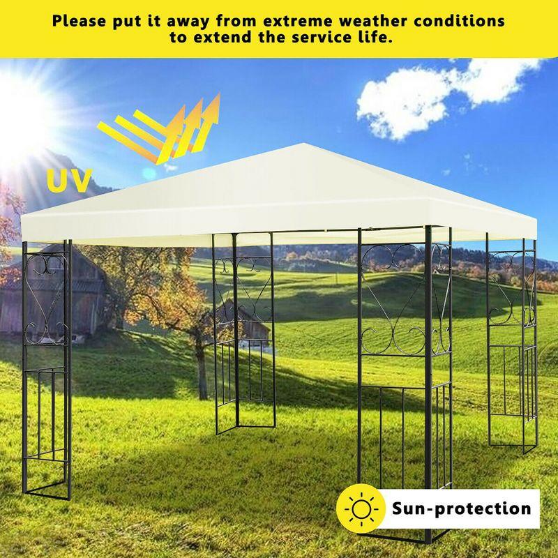 Costway 10'x10' Patio Gazebo Canopy Tent Steel Frame Shelter Patio Party Awning