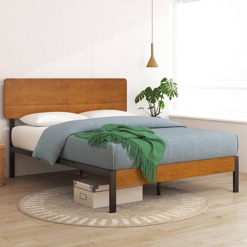 Olivia Metal Platform Bed Frame Brown - ZINUS