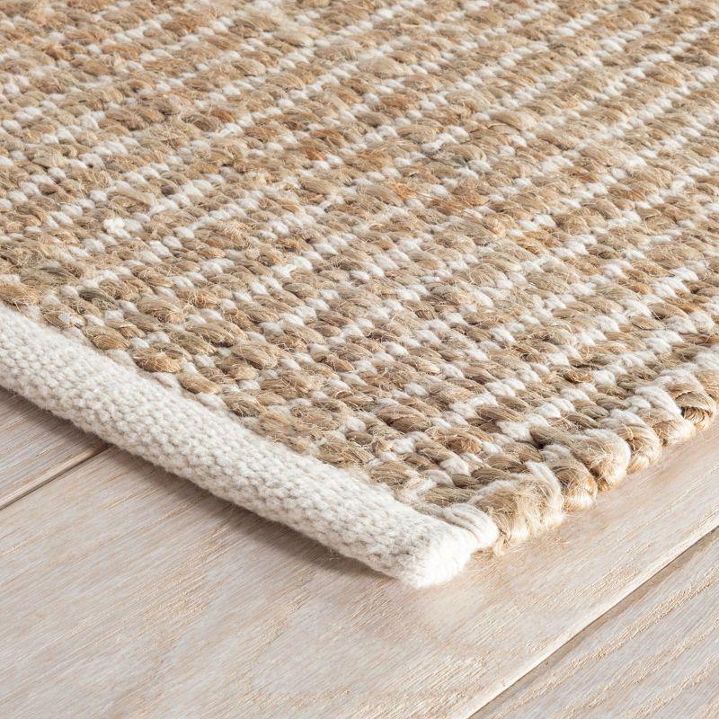 Gridwork Ivory Handwoven Jute Rug