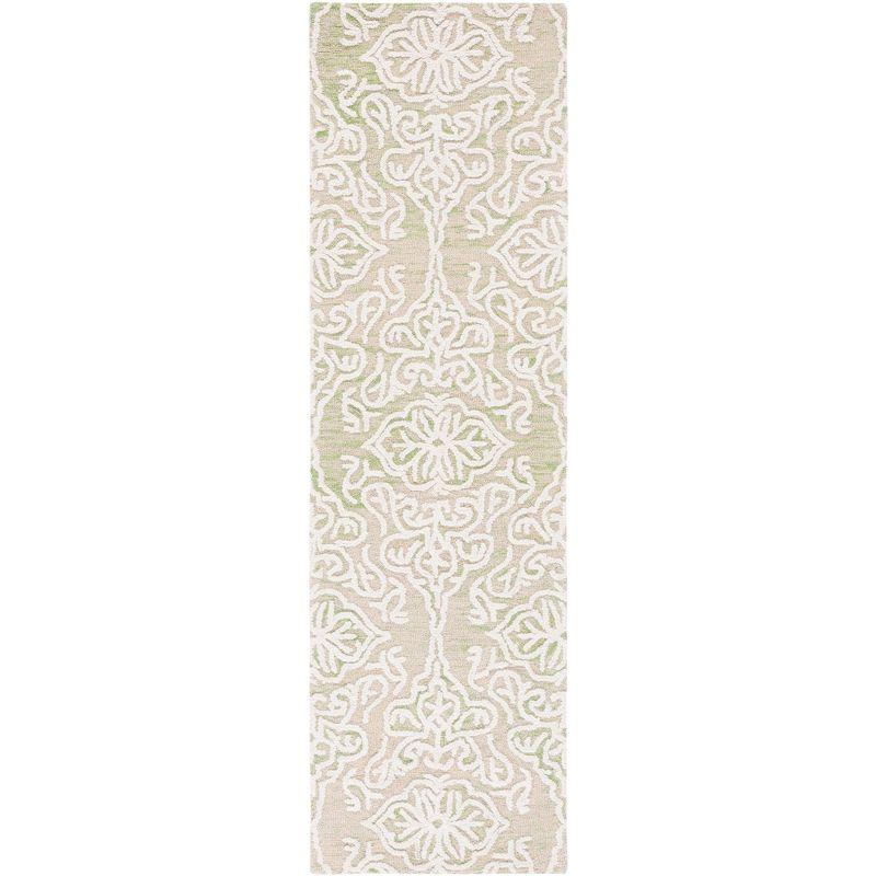 Blossom BLM112 Hand Tufted Indoor Runner Rug - Light Green/Ivory - 2'3"x8' - Safavieh