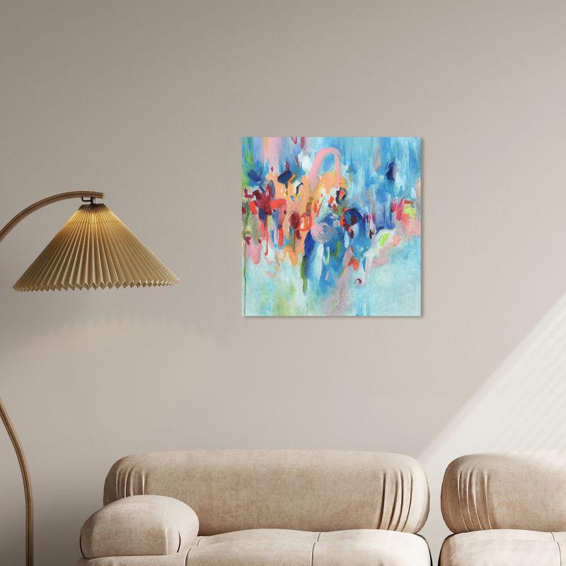 Art Remedy Art Remedy New Sky Framed Blue Abstract 1 Piece Canvas Wall Art 57079
