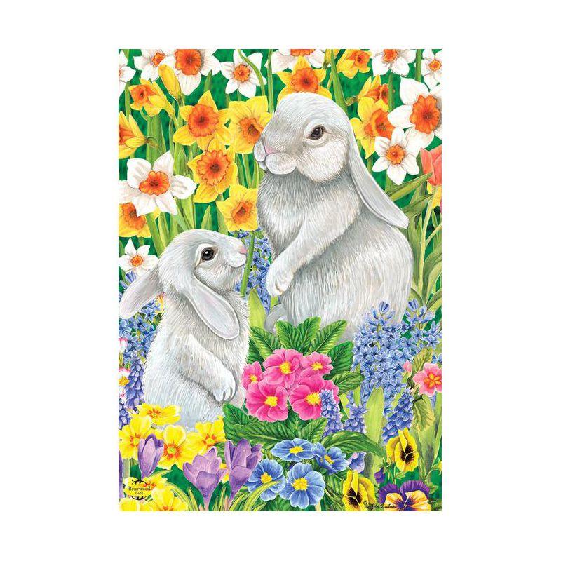 Briarwood Lane Spring Friends Bunnies Garden Flag Easter Floral R