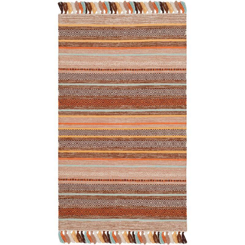 Montauk Brown and Multicolor Handwoven Cotton Area Rug