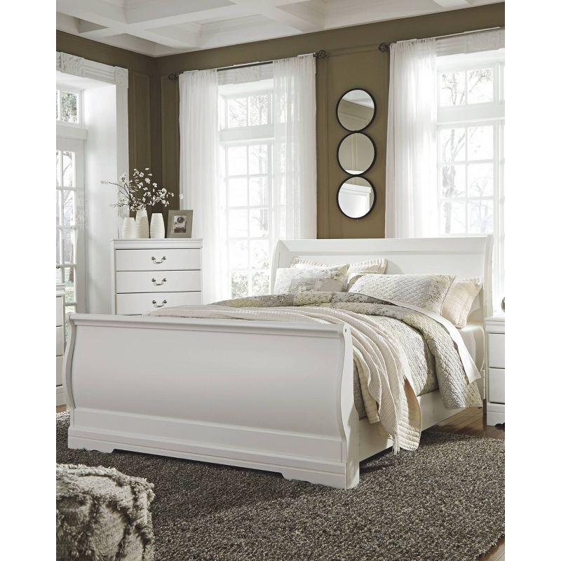 Queen Anarasia Sleigh Headboard White - Signature Design by Ashley: Cottage Style, Louis Philippe Design, 44.49" Height