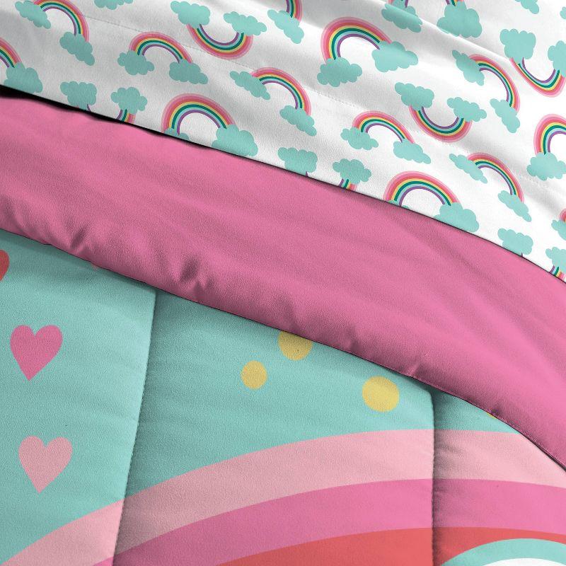 Dream Factory Dream Factory Rainbow Flare Rainbow Microfiber Reversible Modern & Contemporary Comforter Set