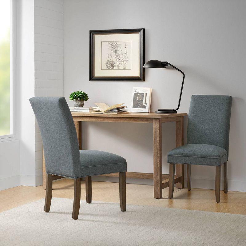 Set of 2 Gwyn Parsons Upholstered Armless Chairs Gray - Alaterre Furniture