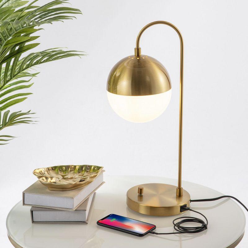 Cappi Table Lamp W/ USB Port - 20.5 Inch Height - TBL4040 - Brass - Safavieh