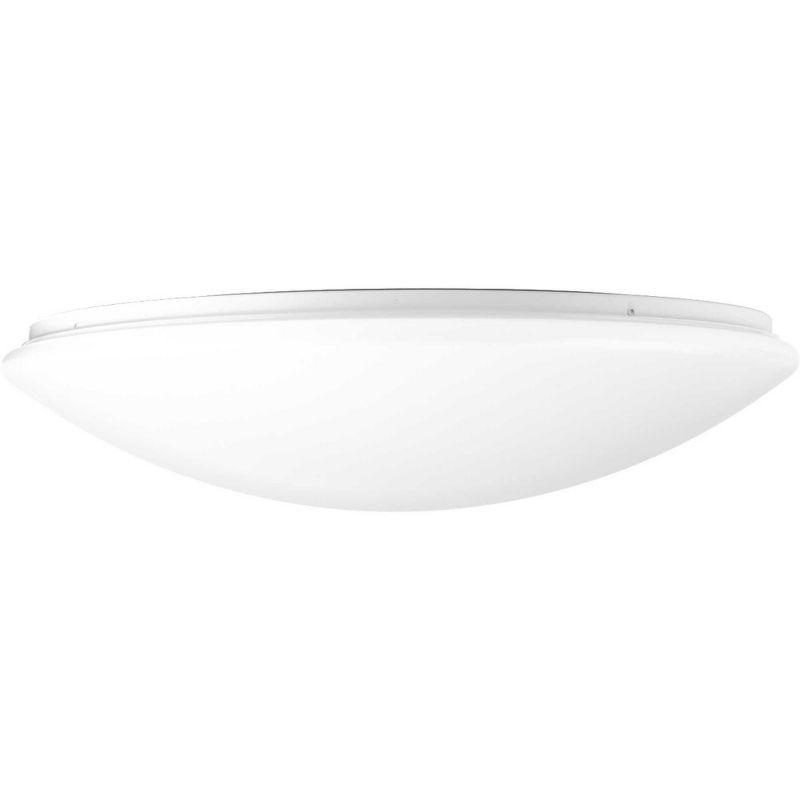 Progress Lighting, Drums and Clouds, 1-Light LED Flush Mount, White Acrylic, Contoured Shade