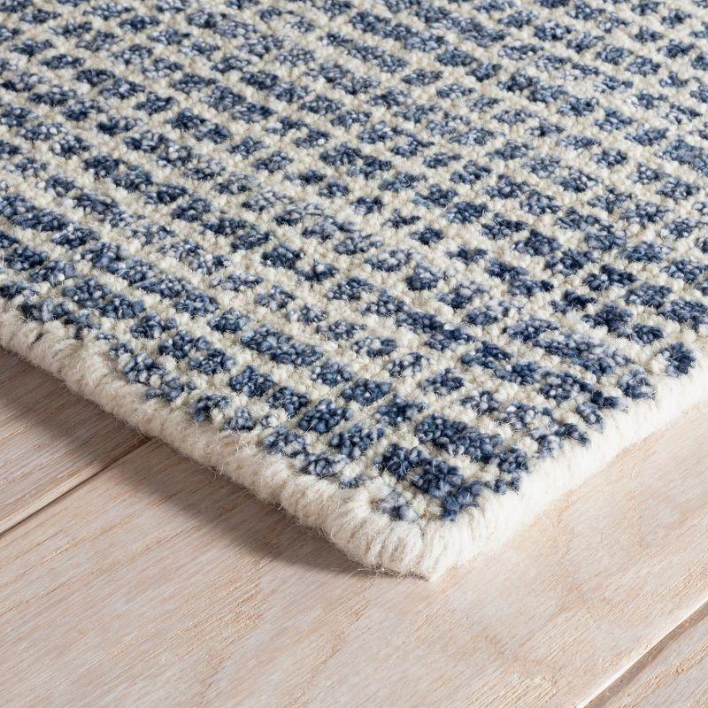 Homer Blue Hand Loom Knotted Wool/Viscose Rug