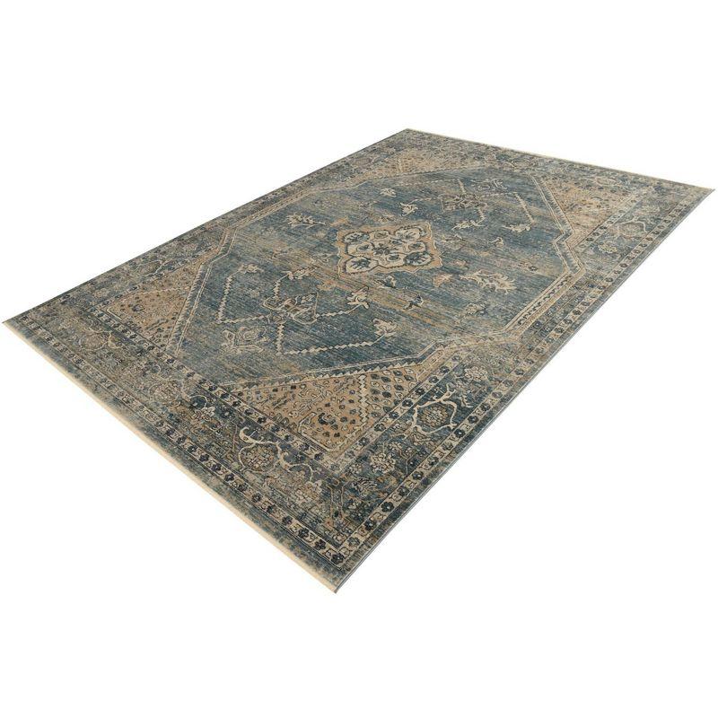 Unique Loom Newport Collection Area Rug - Ochre (7' 10" x 11' Rectangle Blue/Light Brown)