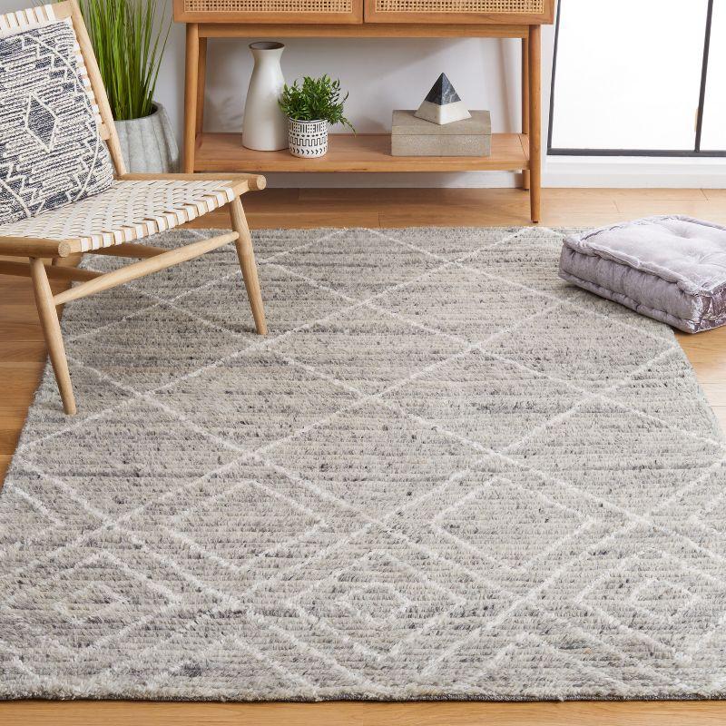 Ivory Kenya Hand-Knotted Pure Wool Textured Area Rug