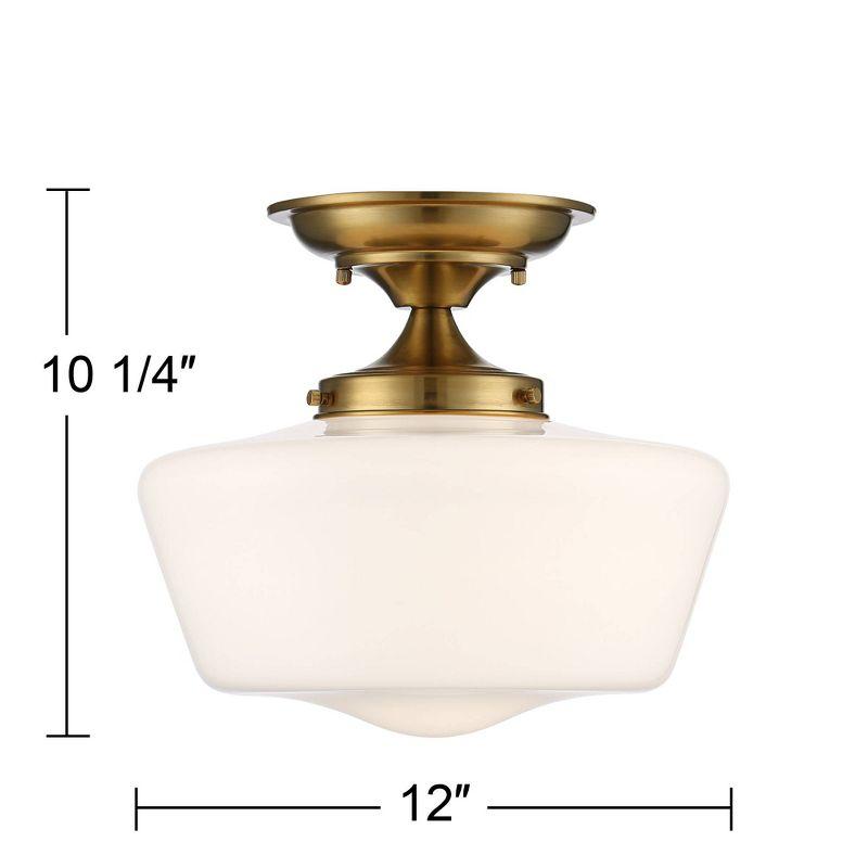 Soft Gold Opal Glass Globe Farmhouse Ceiling Light 20" x 9"